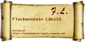 Fleckenstein László névjegykártya