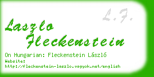 laszlo fleckenstein business card